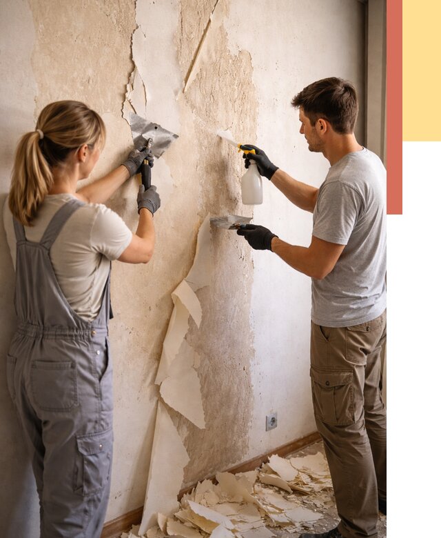 Снятие старых обоев в Темрюке от 5404 руб. под ключ недорого | ОТДЕЛОЧНИК-Тмр