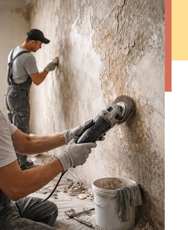 Снятие и удаление краски со стен в Темрюке от 2162 руб. — ОТДЕЛОЧНИК-Тмр