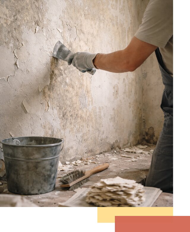 Удаление старой краски со стен в Темрюке качественно и быстро