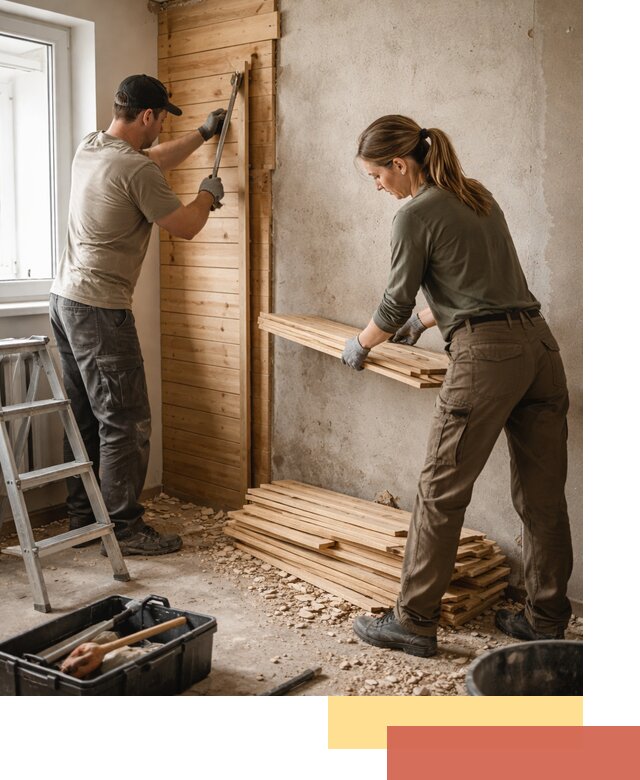 Демонтаж вагонки со стен в Темрюке — профессиональный демонтаж