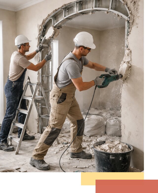 Демонтаж гипсокартонной арки в Темрюке быстро и аккуратно