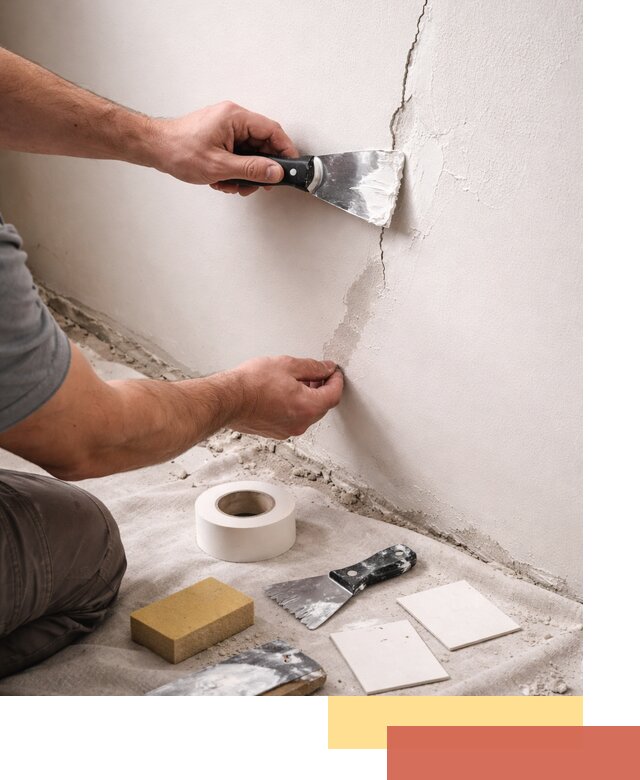 Заделка трещин и сколов в стенах и потолках в Темрюке