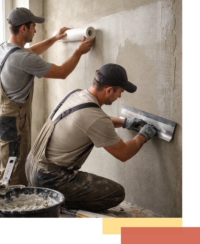 Армирование стен стеклосеткой в Темрюке для прочной отделки