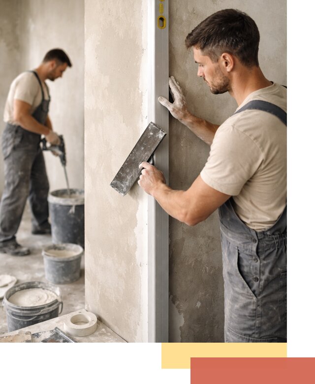 Выведение углов стен в Темрюке: монтаж и оштукатуривание