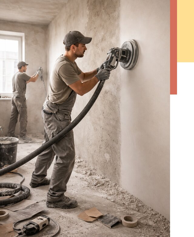 Шлифовка стен в Темрюке от 1235 руб/м2 — быстро и недорого | ОТДЕЛОЧНИК-Тмр