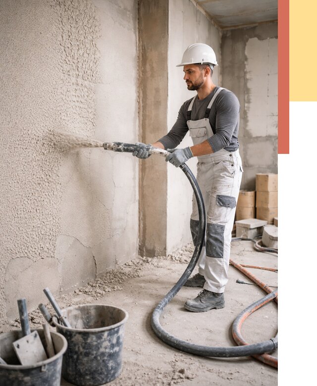 Машинная штукатурка стен в Темрюке под ключ от 6690 руб./м2 | ОТДЕЛОЧНИК-Тмр