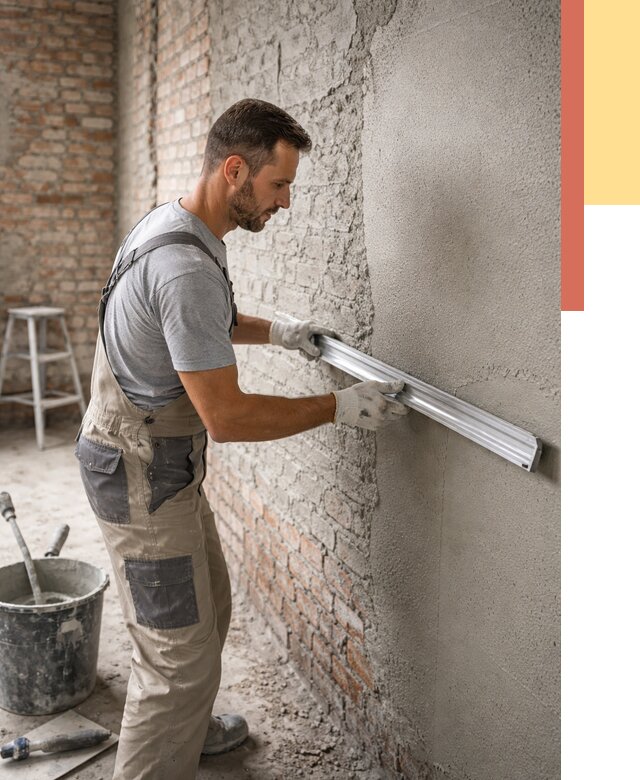 Штукатурка кирпичных стен в Темрюке от 4632 руб/м2 — быстро и недорого | ОТДЕЛОЧНИК-Тмр