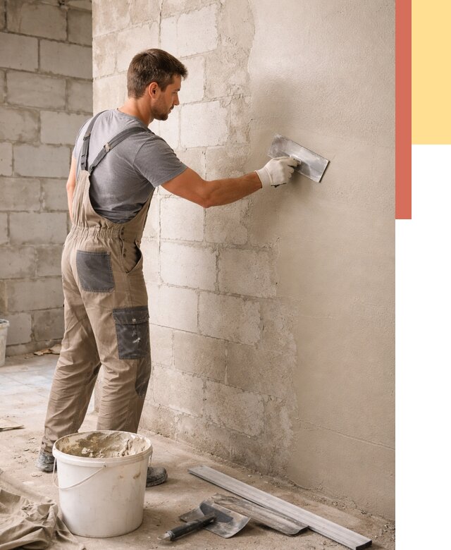 Штукатурка стен из газобетона в Темрюке от 2162 руб./м2 — быстро и недорого | ОТДЕЛОЧНИК-Тмр