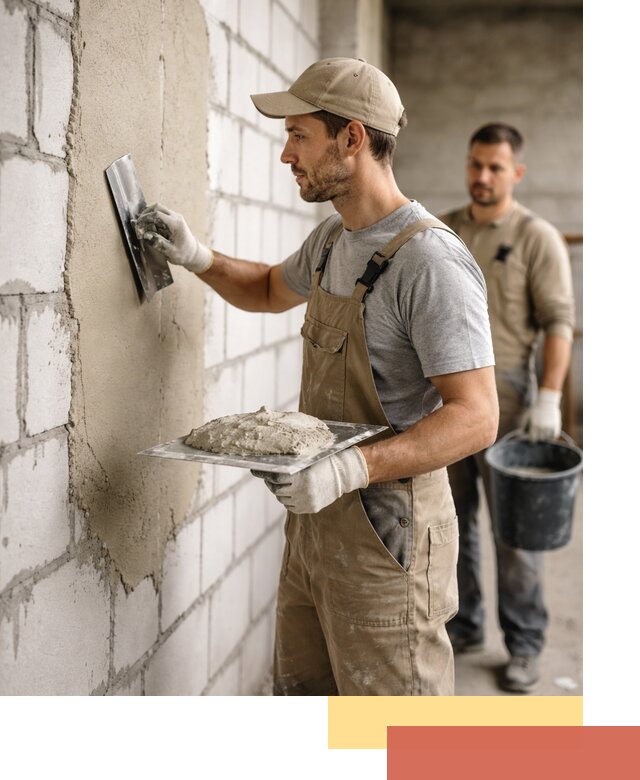 Штукатурка стен из газобетона в Темрюке под ключ