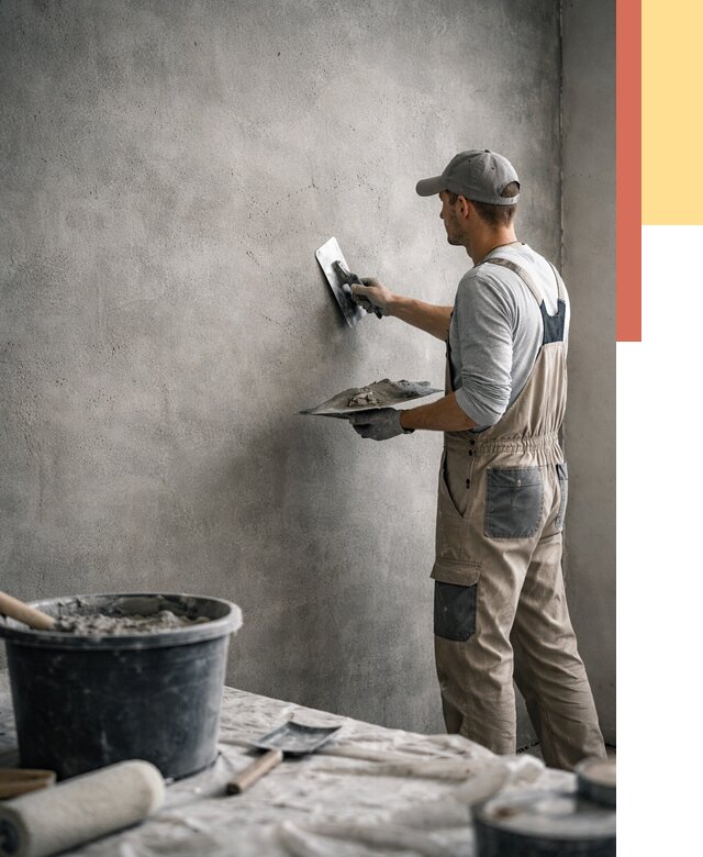 Декоративная штукатурка под бетон в Темрюке от 2573 руб./м² — нанесение под ключ | ОТДЕЛОЧНИК-Тмр