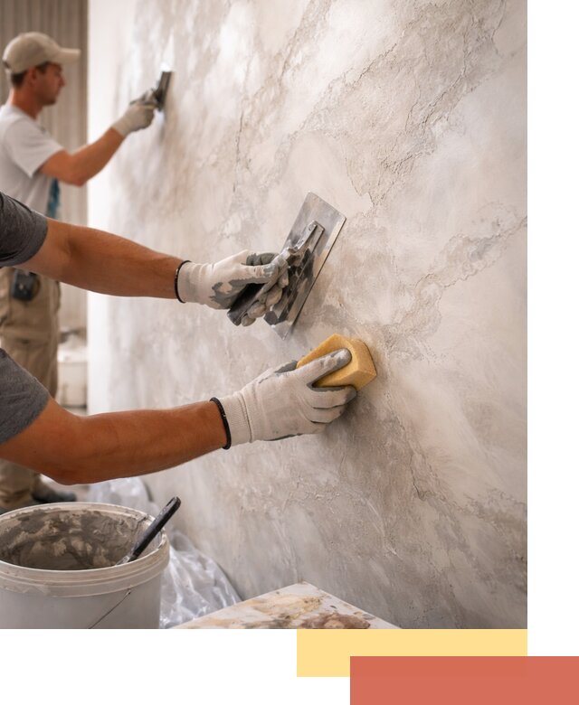 Декоративная штукатурка под мрамор в Темрюке для стен и потолков