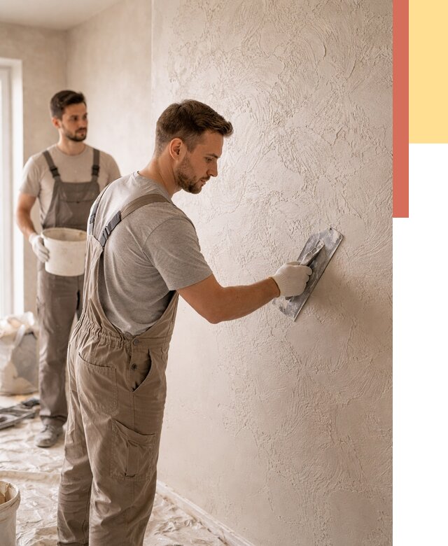 Фактурная штукатурка стен в Темрюке от 4323 руб./м² — заказать под ключ | ОТДЕЛОЧНИК-Тмр