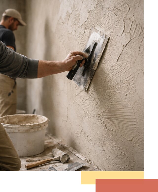 Фактурная штукатурка стен в Темрюке — монтаж, отделка, реставрация