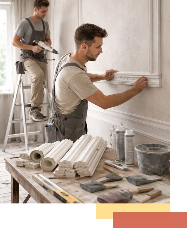 Монтаж лепнины на стены в Темрюке профессионально и качественно