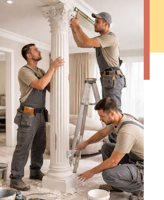 Установка декоративных колонн в Темрюке от 12352 руб. под ключ | ОТДЕЛОЧНИК-Тмр