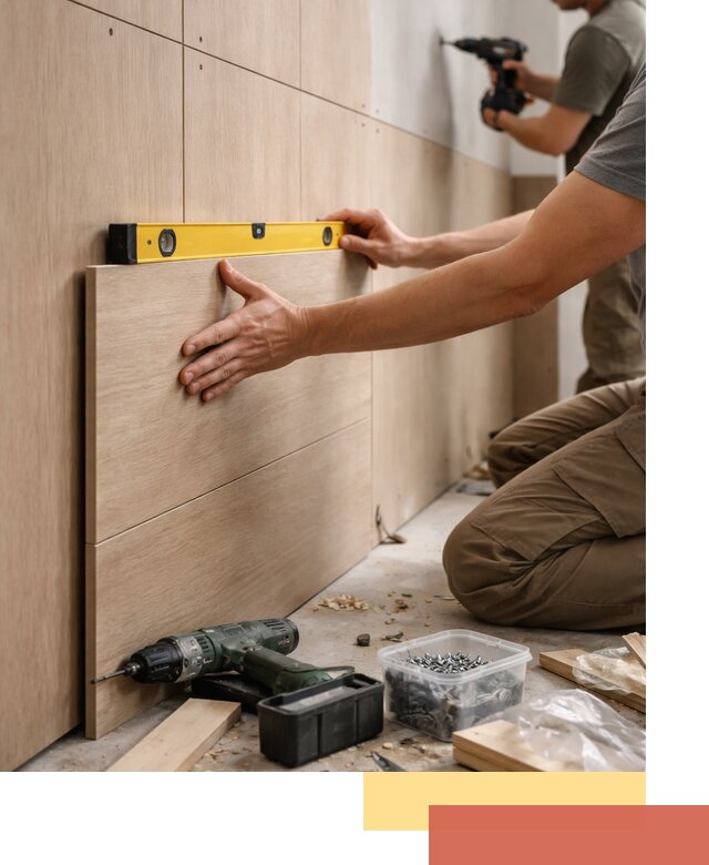 Профессиональный монтаж МДФ панелей на стены в Темрюке