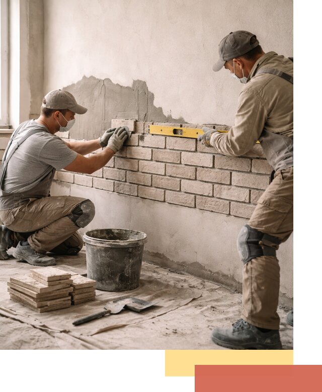 Монтаж декоративного кирпича профессионально в Темрюке