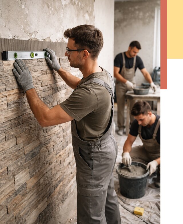 Монтаж искусственного камня в Темрюке от 4632 руб. под ключ | ОТДЕЛОЧНИК-Тмр