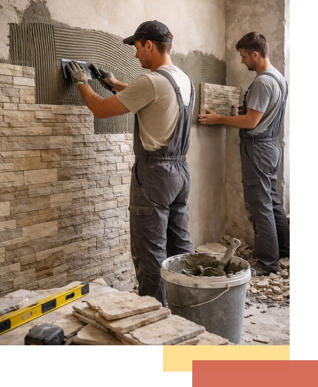 Монтаж искусственного камня в Темрюке — облицовка стен и фасадов