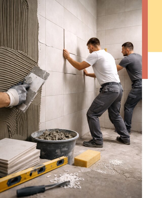 Укладка плитки на стены в Темрюке от 875 руб. — качественно и недорого | ОТДЕЛОЧНИК-Тмр