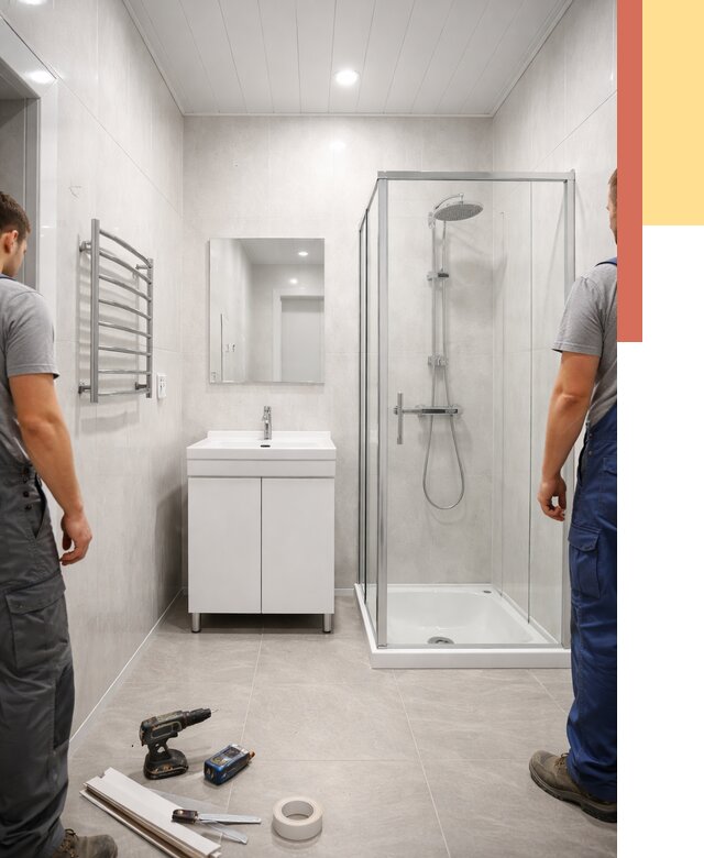 Отделка ванной комнаты панелями ПВХ в Темрюке от 4632 руб. за м2 | ОТДЕЛОЧНИК-Тмр