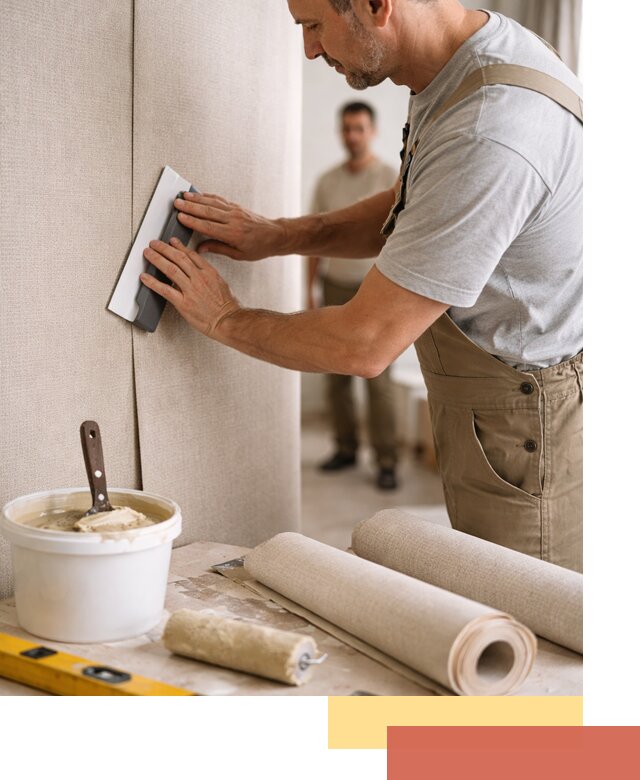 Поклейка текстильных обоев в Темрюке профессионально и аккуратно