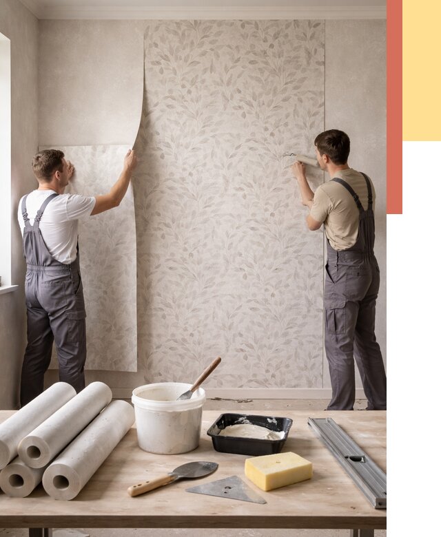 Поклейка обоев с подбором рисунка в Темрюке от 3603 руб. | ОТДЕЛОЧНИК-Тмр - быстро и недорого