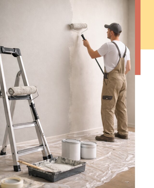 Покраска стен латексной краской в Темрюке от 4632 руб. за м2 | ОТДЕЛОЧНИК-Тмр