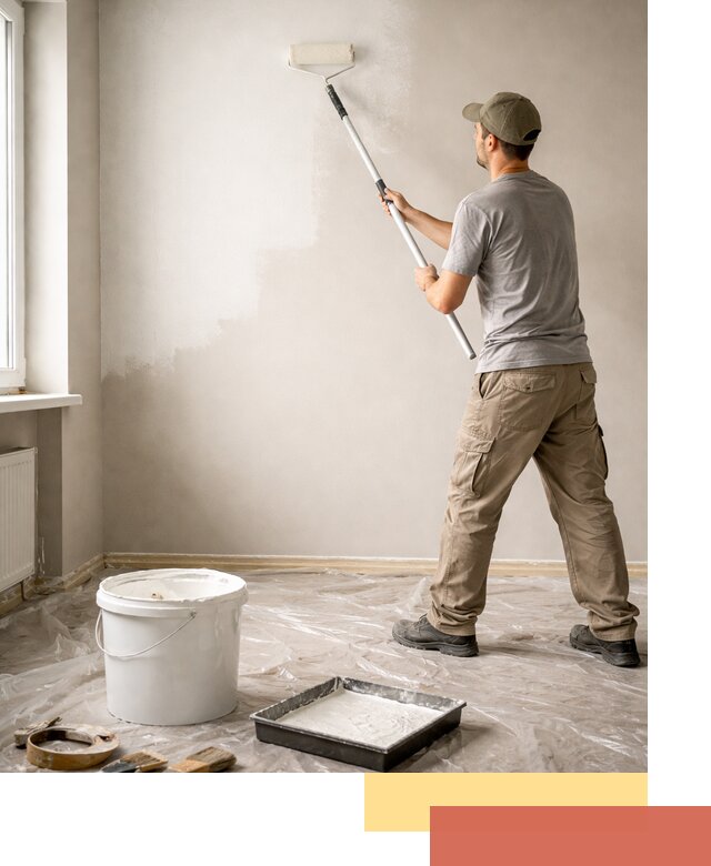 Покраска стен латексной краской в Темрюке качественно и быстро