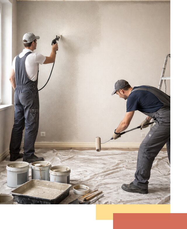 Покраска стен моющейся краской и защита поверхностей в Темрюке