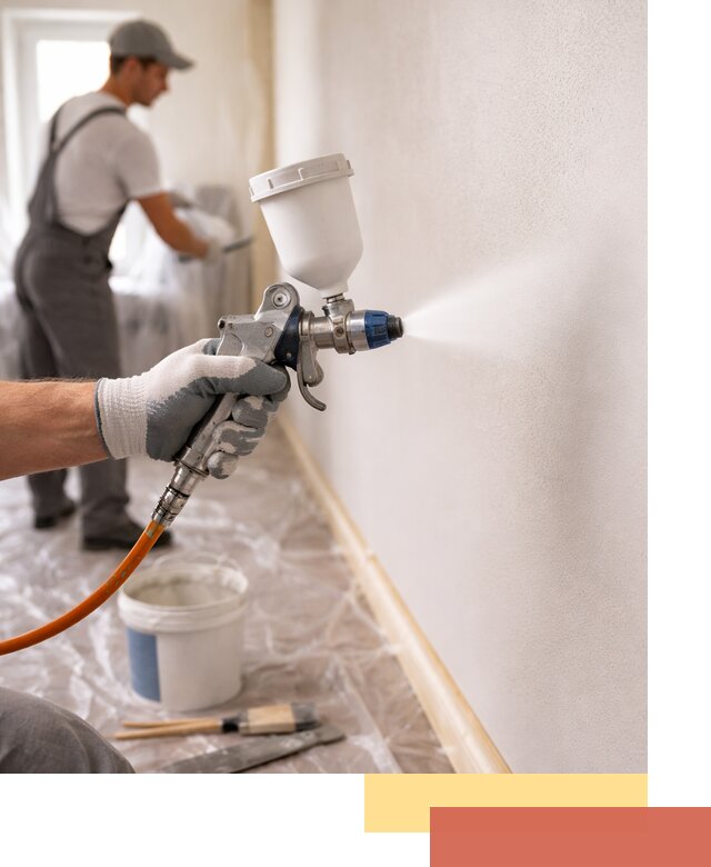 Покраска стен краскопультом в Темрюке быстро и качественно