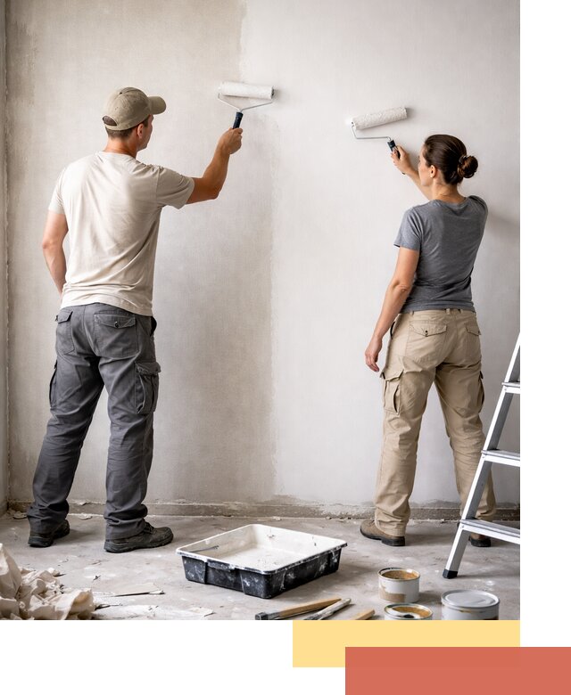 Окраска стен по стеклохолсту в Темрюке качественно и долговечно