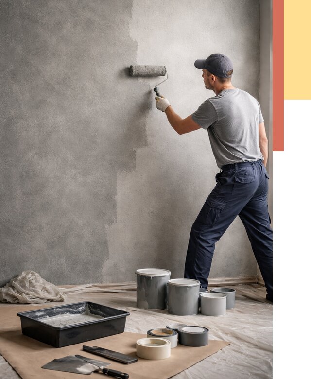 Покраска стен под бетон в Темрюке от 669 руб. за м2 — быстро и недорого | ОТДЕЛОЧНИК-Тмр