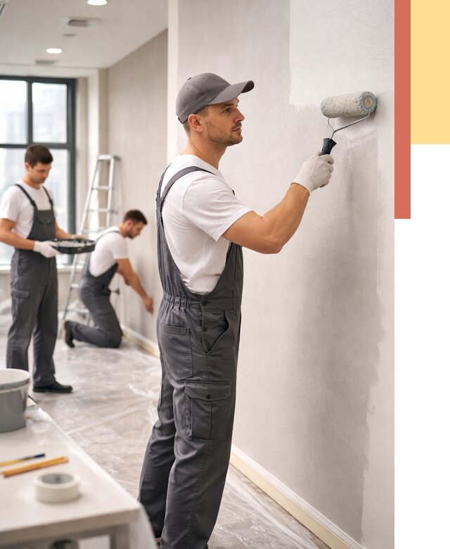 Покраска стен в офисе в Темрюке от 8749 руб. — быстро и недорого | ОТДЕЛОЧНИК-Тмр