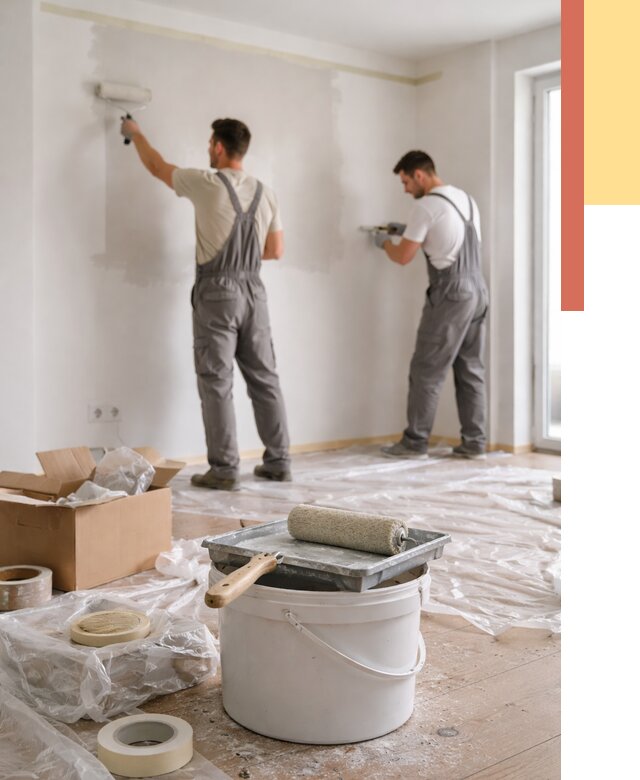 Покраска стен в квартире в Темрюке от 2573 руб/м2 — быстро и недорого | ОТДЕЛОЧНИК-Тмр