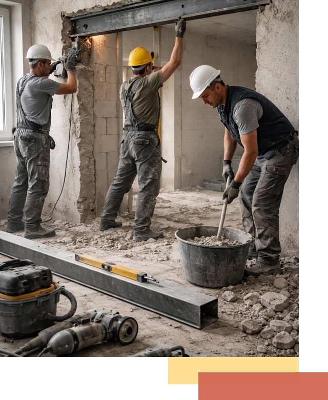 Создание проемов в стенах и несущих конструкциях в Темрюке