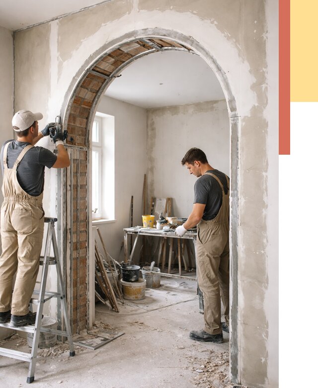 Устройство арочного проема в Темрюке от 9778 руб. под ключ — быстро и недорого | ОТДЕЛОЧНИК-Тмр