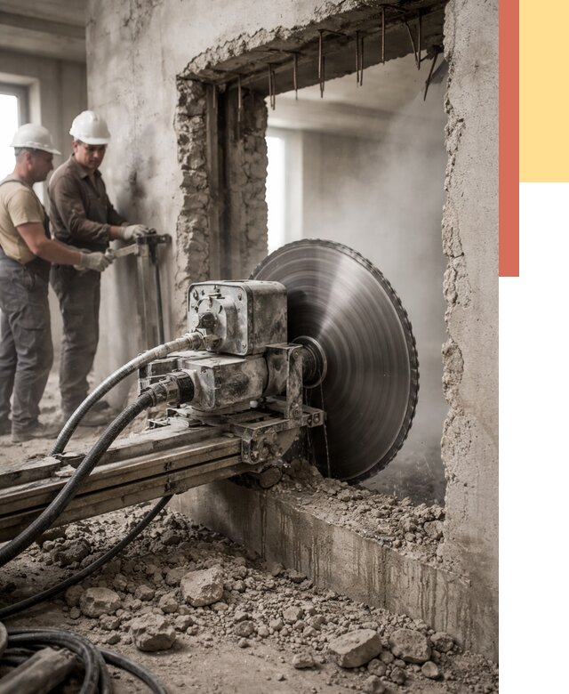 Алмазная резка проемов в Темрюке от 4632 руб. быстро и недорого | ОТДЕЛОЧНИК-Тмр