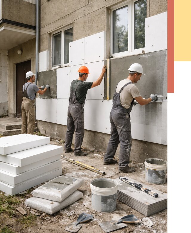 Утепление стен пенопластом в Темрюке от 1801 руб. — недорого и под ключ | ОТДЕЛОЧНИК-Тмр