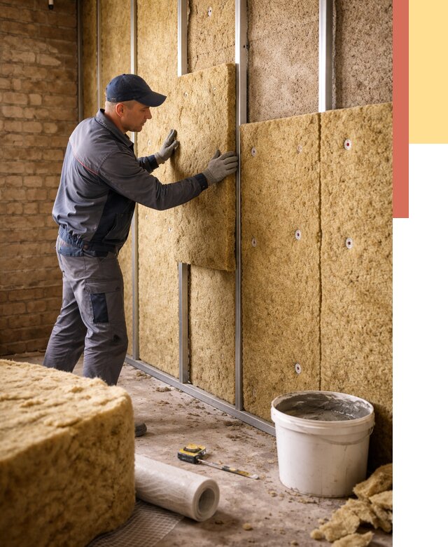 Утепление стен минватой в Темрюке от 1390 руб./м2 — недорого и быстро | ОТДЕЛОЧНИК-Тмр