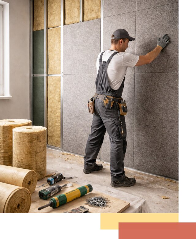 Профессиональная шумоизоляция стен в Темрюке для квартиры и офиса