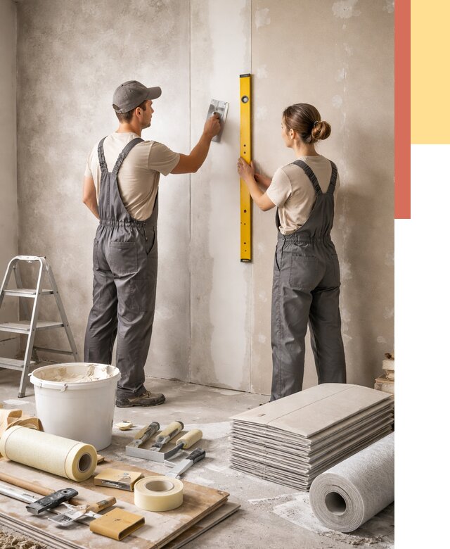 Отделка стен в Темрюке от 1544 руб/м² — недорого, быстро, под ключ | ОТДЕЛОЧНИК-Тмр