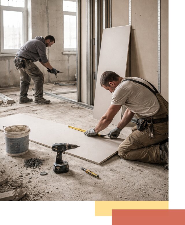 Кладка перегородок из ПГП под ключ в Темрюке