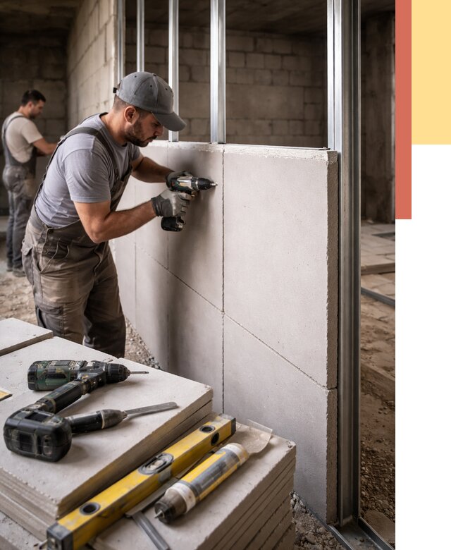 Кладка влагостойких перегородок ПГП в Темрюке от 1235 руб. под ключ | ОТДЕЛОЧНИК-Тмр