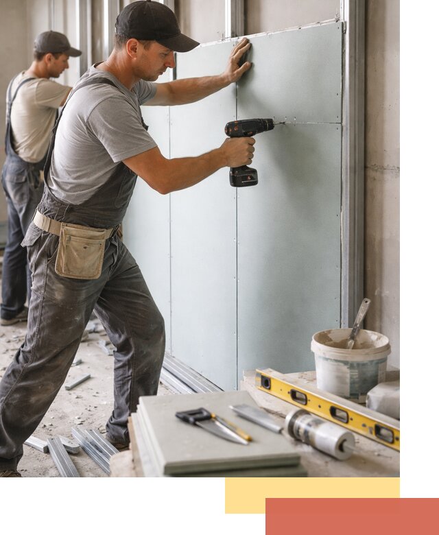 Кладка влагостойких перегородок ПГП в Темрюке