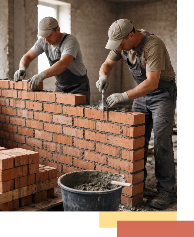 Кладка кирпичных перегородок под ключ в Темрюке