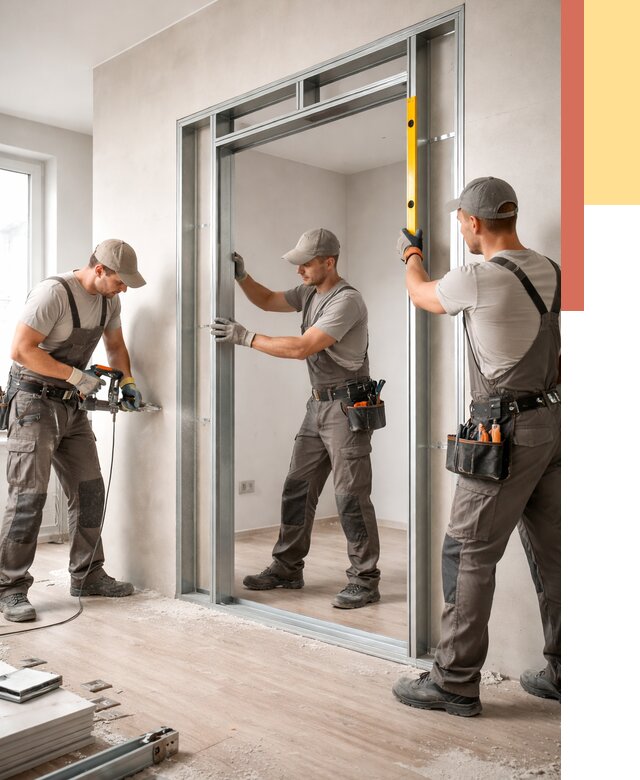 Устройство дверного проема в перегородке в Темрюке от 4632 руб. под ключ | ОТДЕЛОЧНИК-Тмр