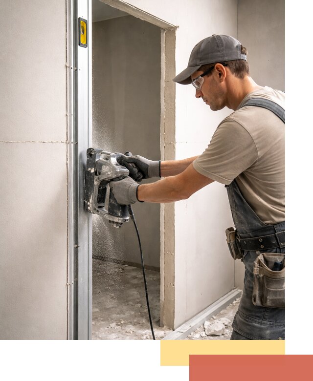 Устройство дверного проема в перегородке в Темрюке