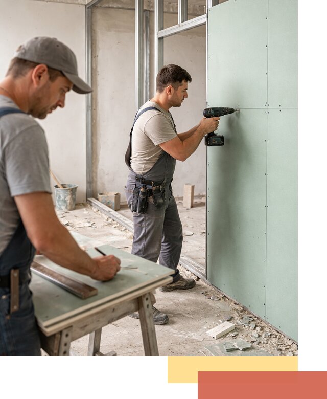 Перегородки из влагостойкого гипсокартона под ключ в Темрюке