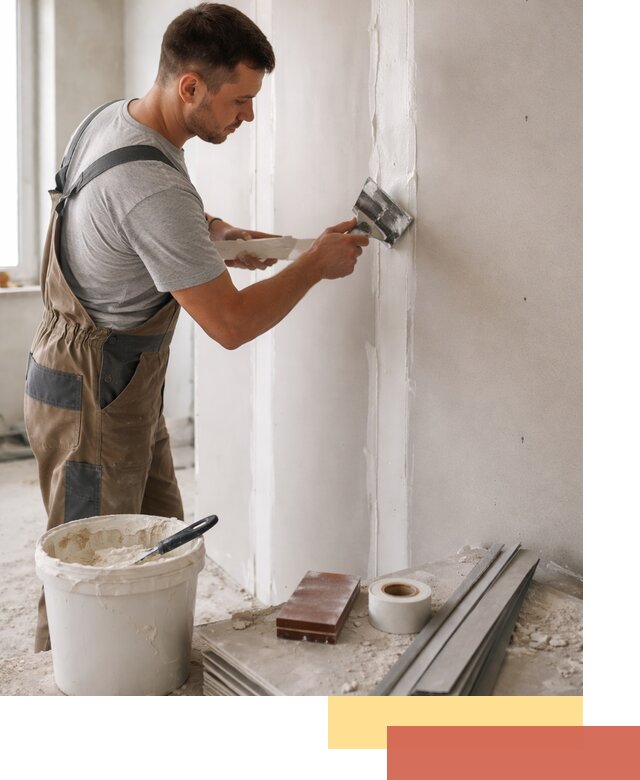 Шпаклевка перегородок из гипсокартона в Темрюке качественно и быстро